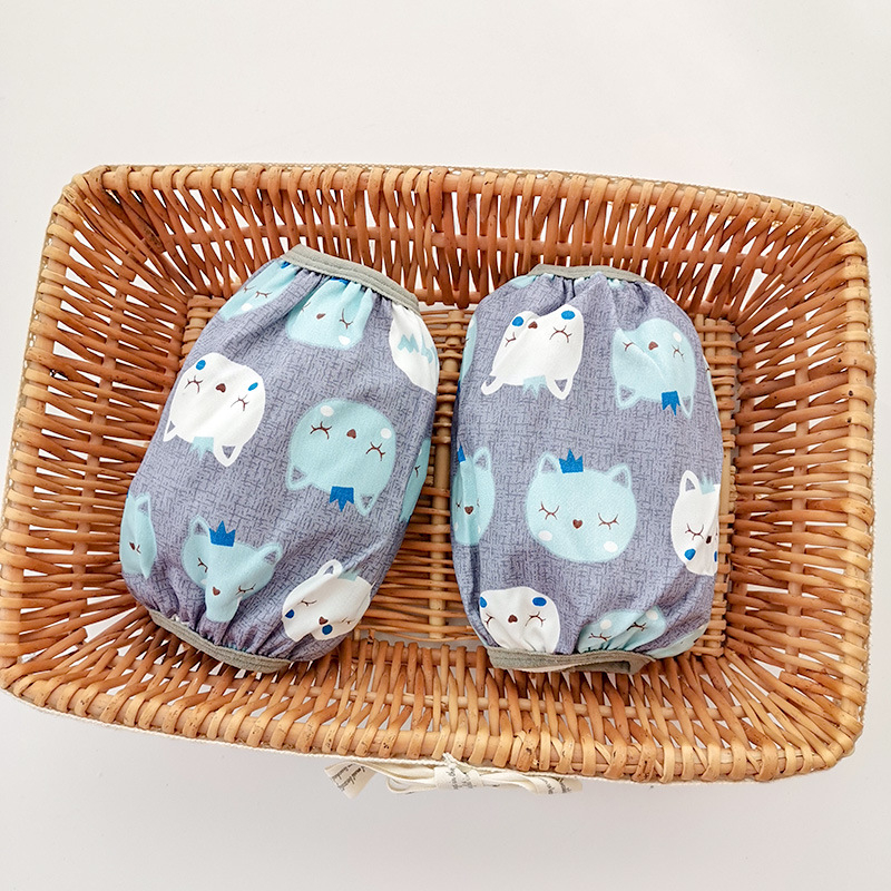 Bērniem paredzētas velūra pūkainas piedurknes ar jautru karikatūru motīvu, pret netīrumiem, piemērotas ziemai, pavasarim un rubenim