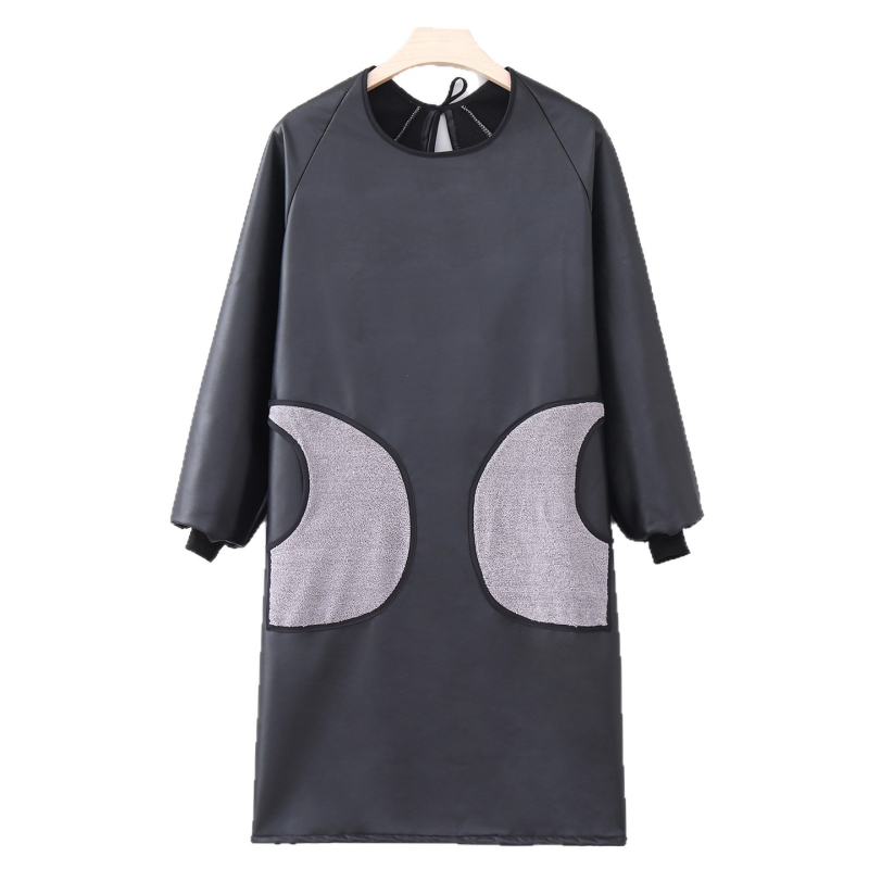 PU kožna pregača s dugim rukavima – vodootporna i otporna na ulje, moderan radni komad za odrasle