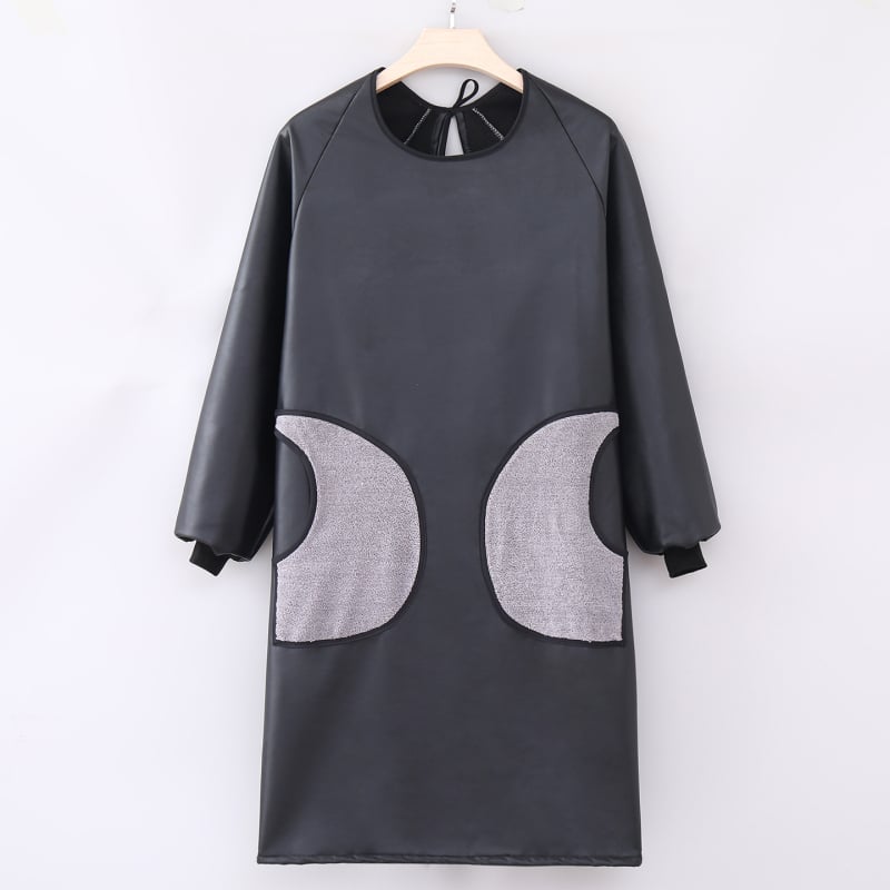 PU kožna pregača s dugim rukavima – vodootporna i otporna na ulje, moderan radni komad za odrasle