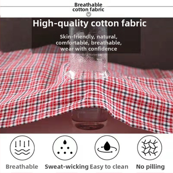 Mengchang 100% kokvilnas bez piedurknēm priekšauts ar dubultām kabatām, ziedu/lapu raksts, pret netīrumiem virtuves darba apģērbs