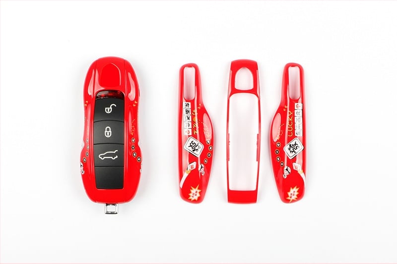 Porsche võtmeümbris ja kettiga ripats, ABS materjal, mudel 888621, kõrgklassi stiil