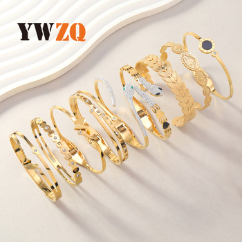 Rokassprādze no nerūsējošā tērauda, elektroplatinga pārklājums, izcelsme Yiwu, 2024. gada vasaras izlase, stils All-Match