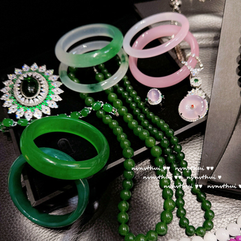 Nefrīta rokassprādze NVNV THUI, roku darbs, franču retro stils