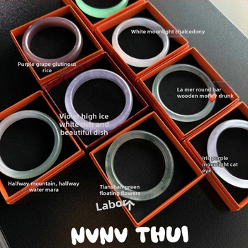 Nefrīta rokassprādze NVNV THUI, roku darbs, franču retro stils