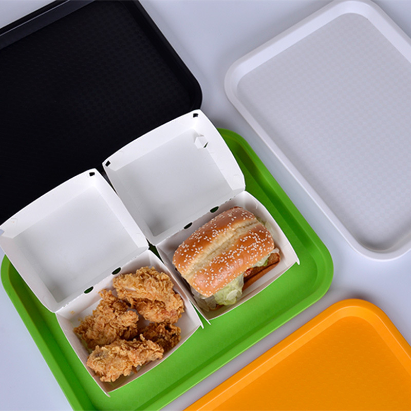 Plastična pravokutna tacna za posluživanje — glazirana površina, moguć ispis logotipa, mikrovalna pećnica nije dostupna