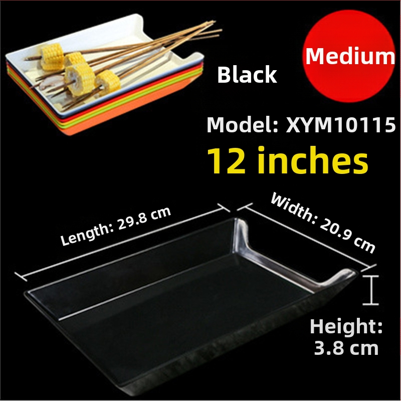 Műanyag nyársak megjelenítő tálca étteremhez, szabálytalan alak, egyszínű, 14–14,9 cm átmérőjű, mikrohullámú sütőben használható