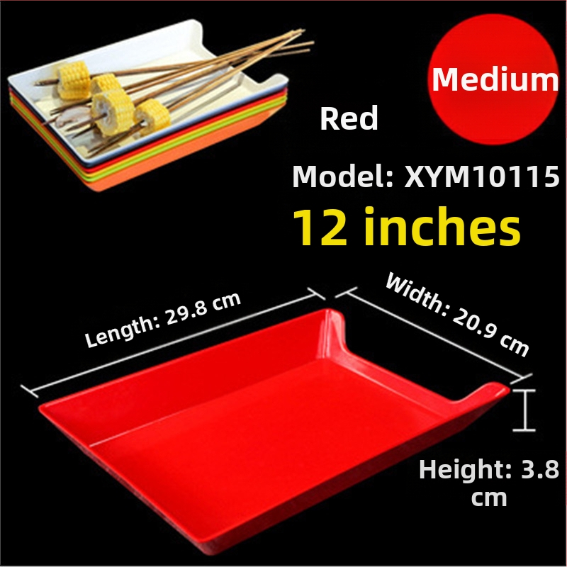 Műanyag nyársak megjelenítő tálca étteremhez, szabálytalan alak, egyszínű, 14–14,9 cm átmérőjű, mikrohullámú sütőben használható