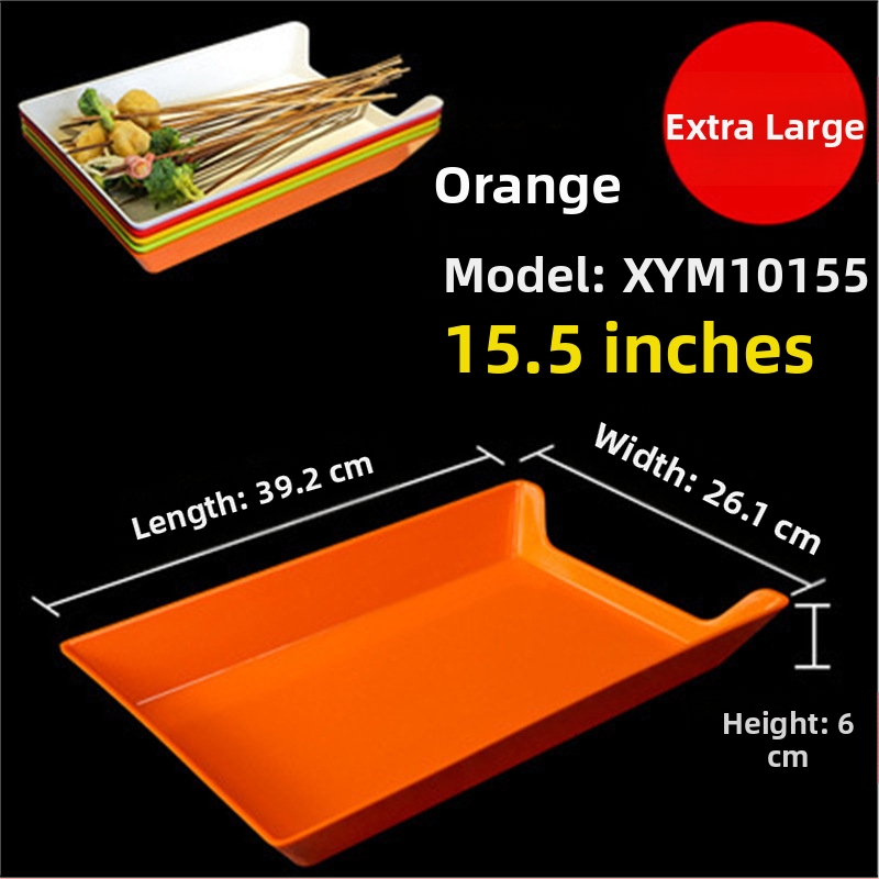 Műanyag nyársak megjelenítő tálca étteremhez, szabálytalan alak, egyszínű, 14–14,9 cm átmérőjű, mikrohullámú sütőben használható