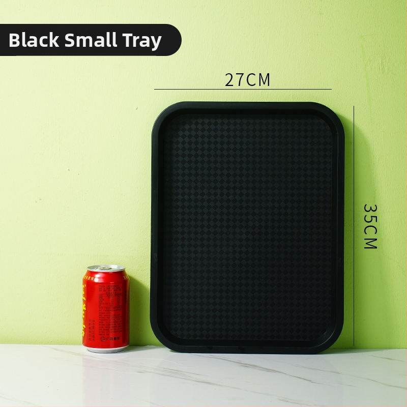 Gyorséttermi tálca, műanyag, négyzet alakú, egyszerű mintázat, modern minimalista stílus, logóval