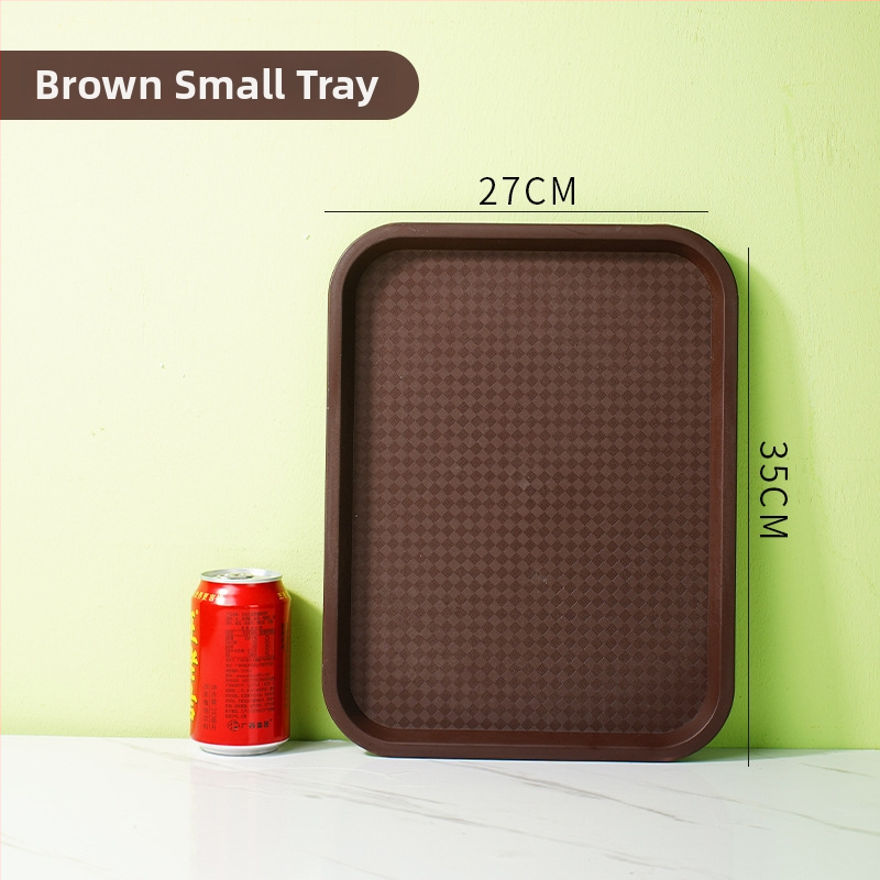 Gyorséttermi tálca, műanyag, négyzet alakú, egyszerű mintázat, modern minimalista stílus, logóval