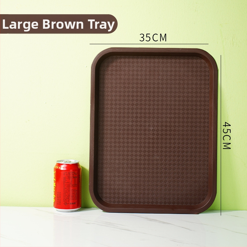 Gyorséttermi tálca, műanyag, négyzet alakú, egyszerű mintázat, modern minimalista stílus, logóval