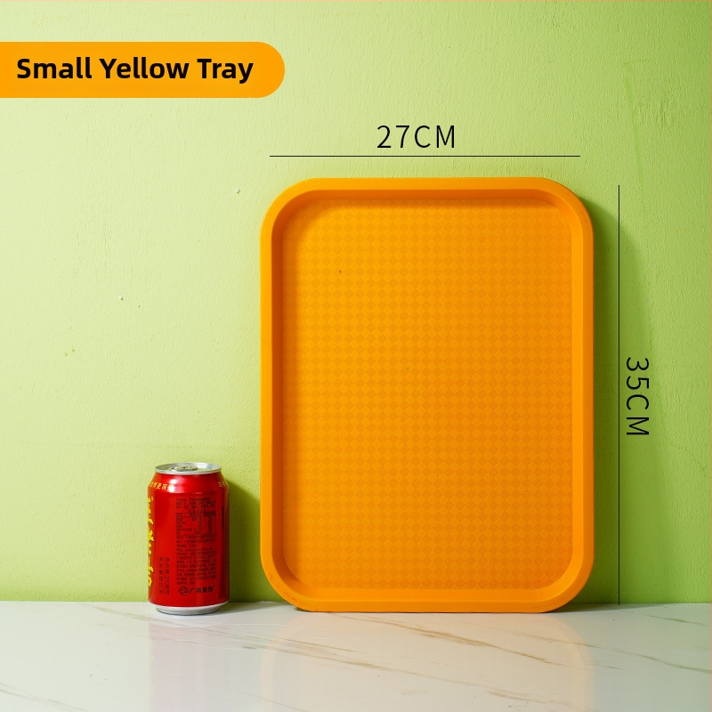 Gyorséttermi tálca, műanyag, négyzet alakú, egyszerű mintázat, modern minimalista stílus, logóval