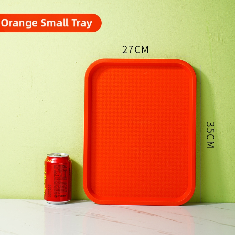 Gyorséttermi tálca, műanyag, négyzet alakú, egyszerű mintázat, modern minimalista stílus, logóval