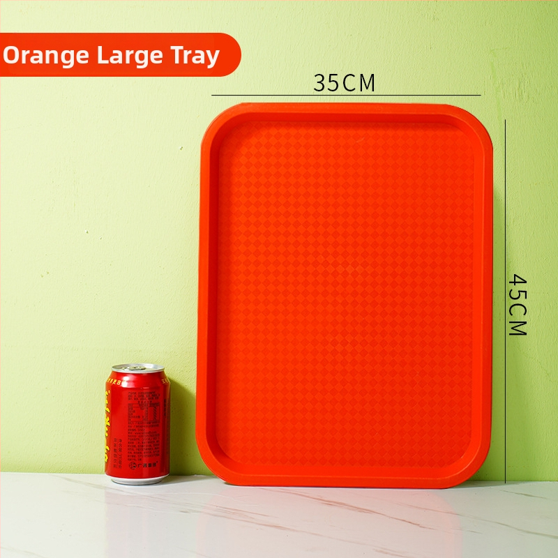 Gyorséttermi tálca, műanyag, négyzet alakú, egyszerű mintázat, modern minimalista stílus, logóval