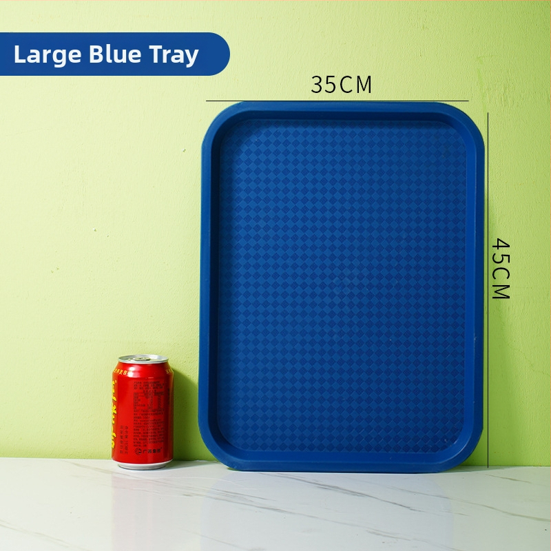 Gyorséttermi tálca, műanyag, négyzet alakú, egyszerű mintázat, modern minimalista stílus, logóval