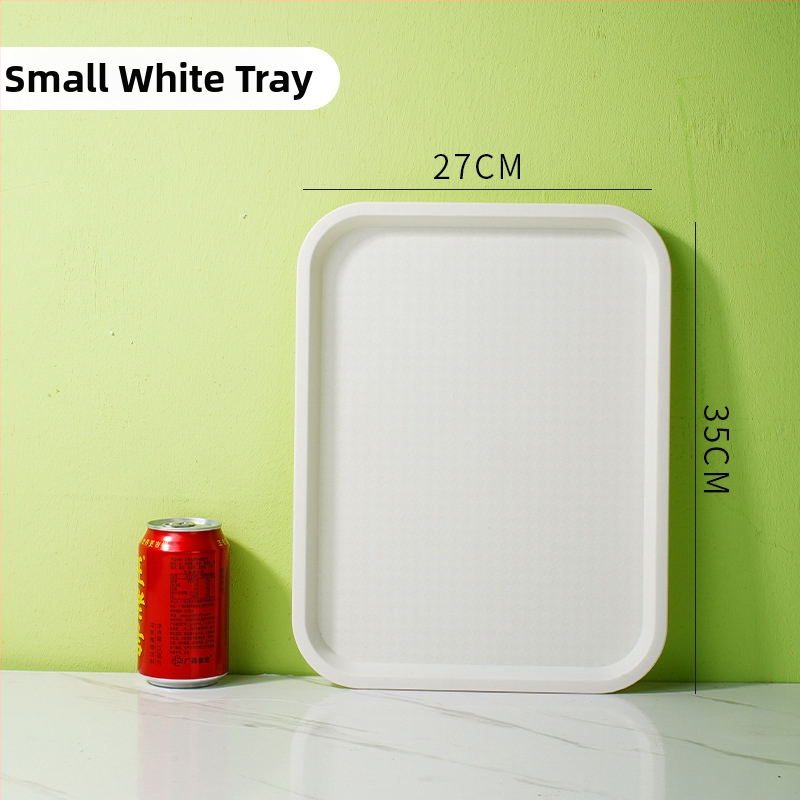 Gyorséttermi tálca, műanyag, négyzet alakú, egyszerű mintázat, modern minimalista stílus, logóval