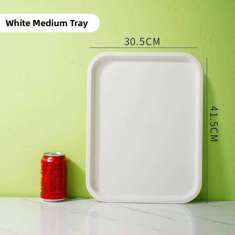 Gyorséttermi tálca, műanyag, négyzet alakú, egyszerű mintázat, modern minimalista stílus, logóval