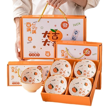 Keramikinis ryžių dubenėlis su lėkštele ir lazdelėmis, 350 ml talpa, po glazūra raštas, tinkamas mikrobangų krosnei, logotipo spausdinimas, dovana