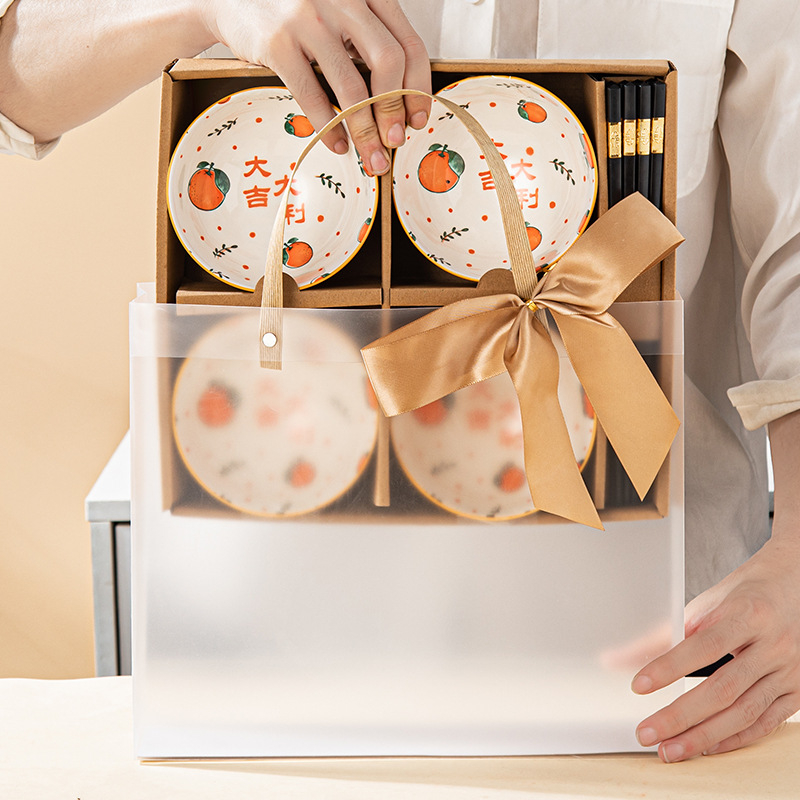 Keramikinis ryžių dubenėlis su lėkštele ir lazdelėmis, 350 ml talpa, po glazūra raštas, tinkamas mikrobangų krosnei, logotipo spausdinimas, dovana