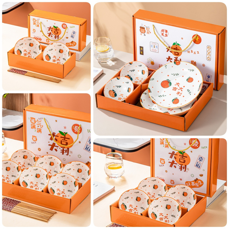 Keramikinis ryžių dubenėlis su lėkštele ir lazdelėmis, 350 ml talpa, po glazūra raštas, tinkamas mikrobangų krosnei, logotipo spausdinimas, dovana