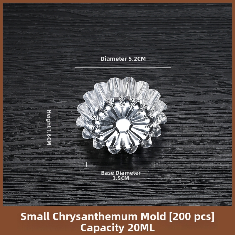 Kiaušinių tartų forma chrysantemų puodeliams vienkartiniams aliuminio folijos puodeliams | Prekės ženklas: Other; Kilmė: Other; Stilius: Universal