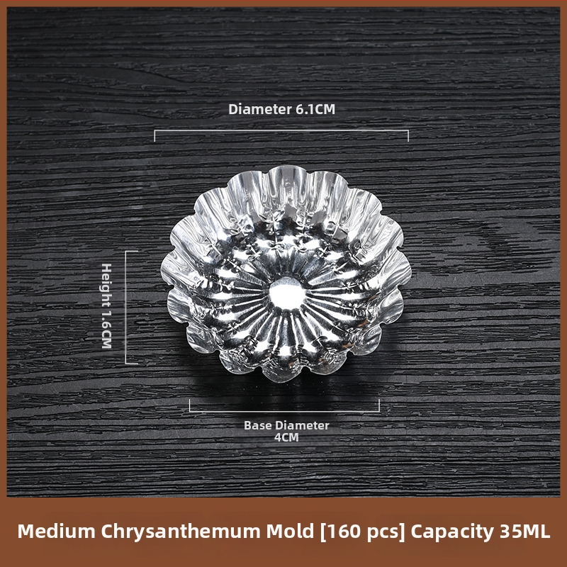Kiaušinių tartų forma chrysantemų puodeliams vienkartiniams aliuminio folijos puodeliams | Prekės ženklas: Other; Kilmė: Other; Stilius: Universal