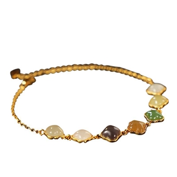 rokassprādze ar Hetian jade un S925 sudraba, rokdarbs, universāls ģeometrisks dizains, ķīniešu stils