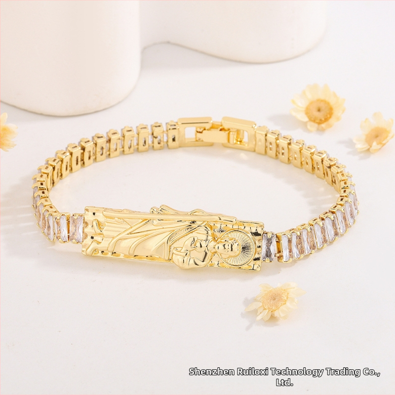 Ruiluoxi vara rokassprādze ar elektroplēšanu, karikatūru tēlu dizains, universāls stils