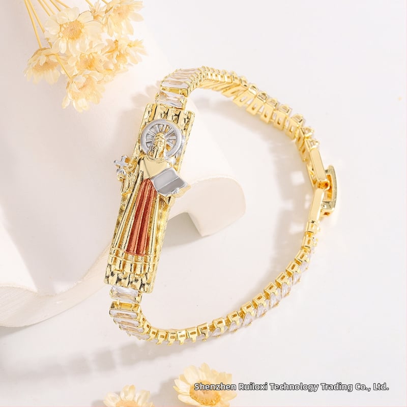 Ruiluoxi vara rokassprādze ar elektroplēšanu, karikatūru tēlu dizains, universāls stils