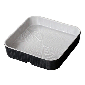 Ristkülikukujuline melamiinist taldrik, portselaniimitatsioon, ühtlane värv, glasuurviimistlus, mikrolainahjuga ei sobi