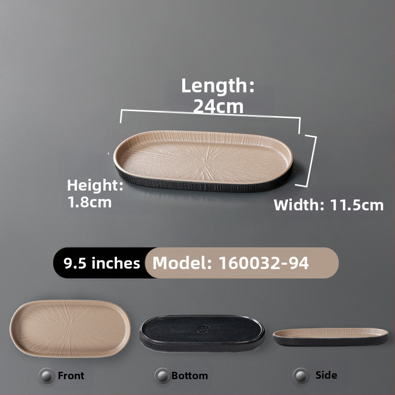 Ristkülikukujuline melamiinist taldrik, portselaniimitatsioon, ühtlane värv, glasuurviimistlus, mikrolainahjuga ei sobi