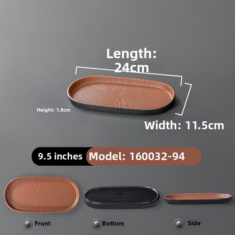 Ristkülikukujuline melamiinist taldrik, portselaniimitatsioon, ühtlane värv, glasuurviimistlus, mikrolainahjuga ei sobi