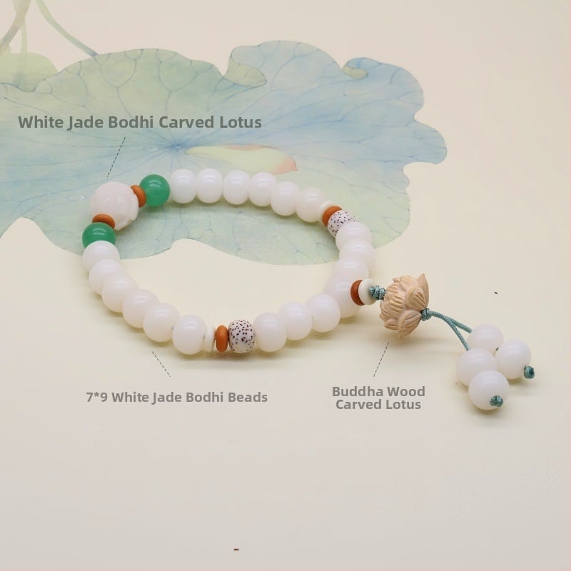 Bodhi juure käevõru – Bodhi seemned, etniline stiil, poleeritud viimistlus