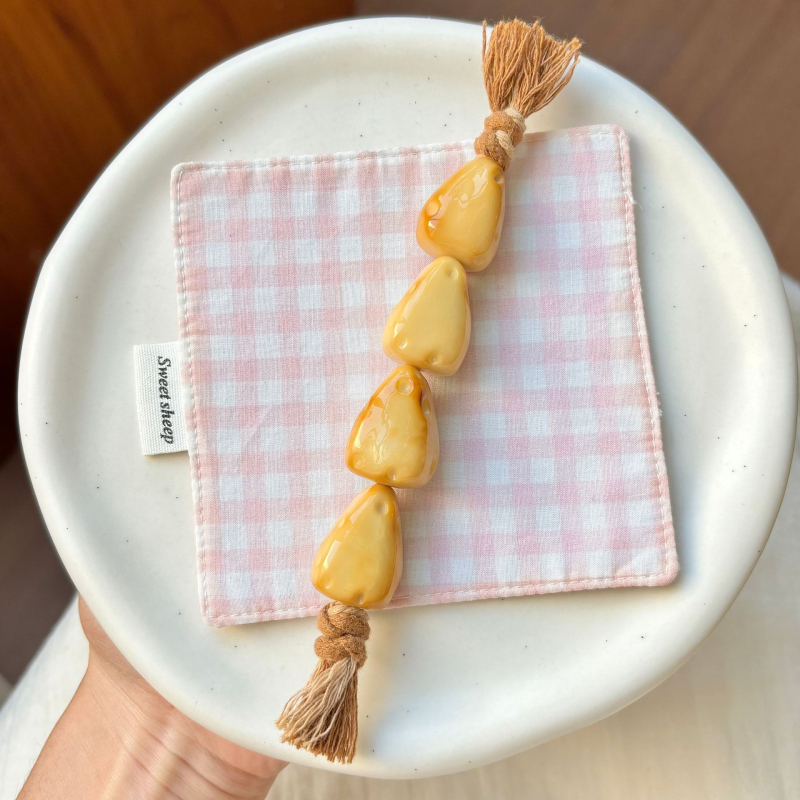 Käsitööline budistlike helmeste ripats Ivory Fruitist, Uus Hiina stiil, Graveerimine, Käsitöö ja Poleerimine