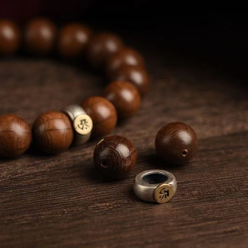 Puidust roosari käevõru 12 sodiaaki märgiga ja kaitsva Budaga, Wu-tai mäe inspiratsioon, ühekordne rõngas, uniseks