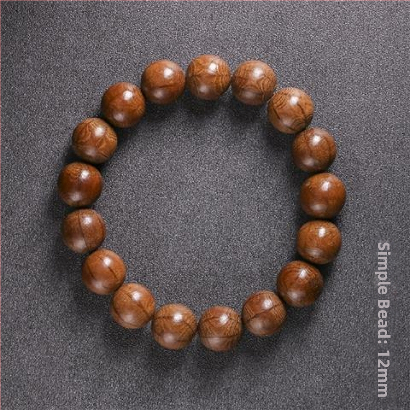 Puidust roosari käevõru 12 sodiaaki märgiga ja kaitsva Budaga, Wu-tai mäe inspiratsioon, ühekordne rõngas, uniseks