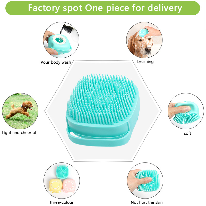 Silikoninės šunų priežiūros šukos ir šepetėlis iš FIGHTINGDOG — anti-scratca, privataus prekės ženklo licencija, skirtas šunims