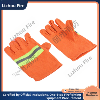 Ugunsdzēsēju cimdi no aramīda, liesmu izturība, augstas temperatūras aizsardzība glābšanas darbos