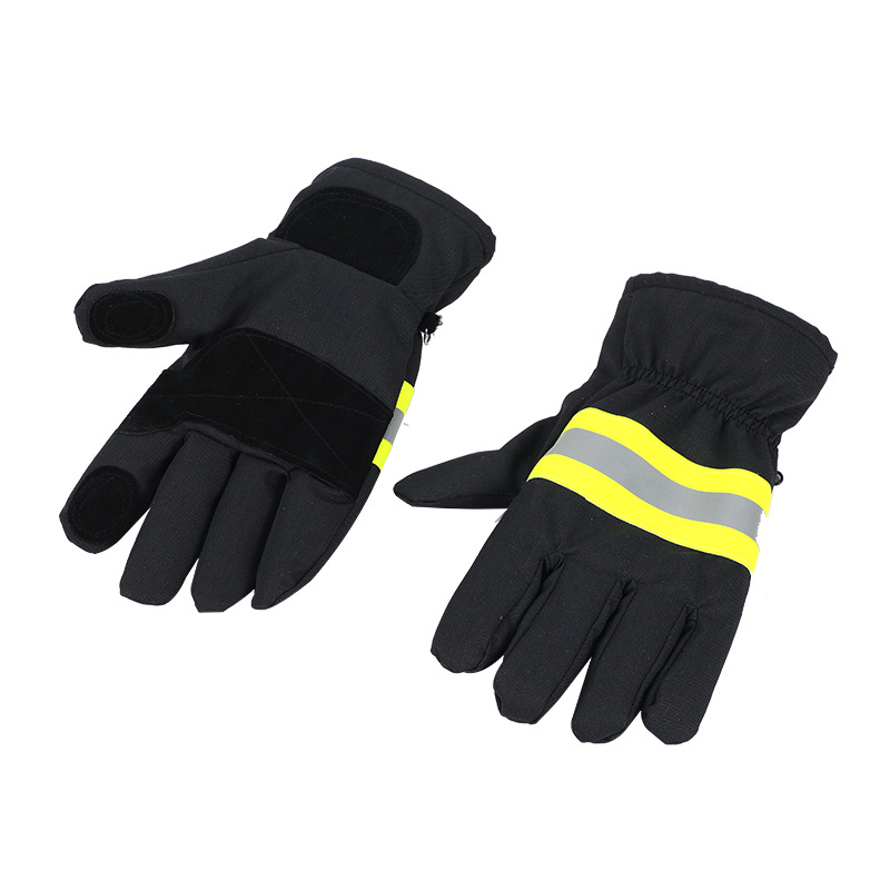 Ugunsdzēsēju cimdi no aramīda, liesmu izturība, augstas temperatūras aizsardzība glābšanas darbos