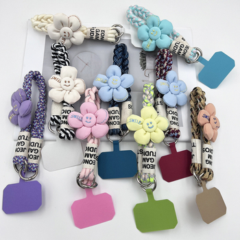 Κορδόνι για το τηλέφωνο, χειροποίητο, unisex, πολυεστερικό σκοινί με μεταλλική πόρπη