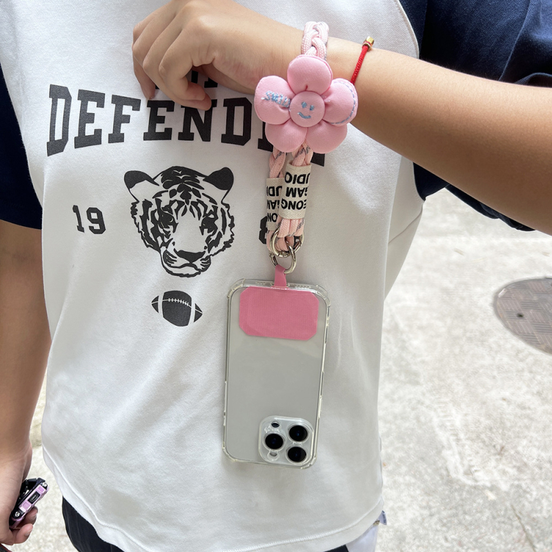 Κορδόνι για το τηλέφωνο, χειροποίητο, unisex, πολυεστερικό σκοινί με μεταλλική πόρπη