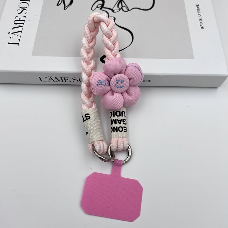 Κορδόνι για το τηλέφωνο, χειροποίητο, unisex, πολυεστερικό σκοινί με μεταλλική πόρπη