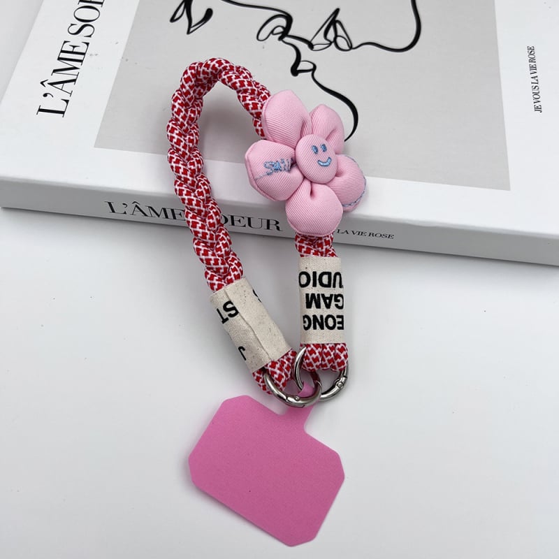 Κορδόνι για το τηλέφωνο, χειροποίητο, unisex, πολυεστερικό σκοινί με μεταλλική πόρπη