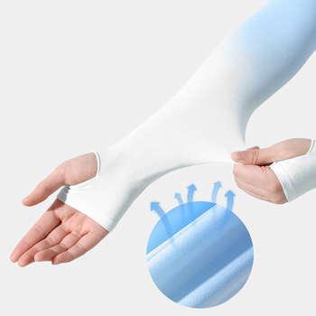 Градиентни Ice Silk ръкави за UV защита и репелент срещу комари – дамски ръкави за езда на открито, нейлон 81–95%