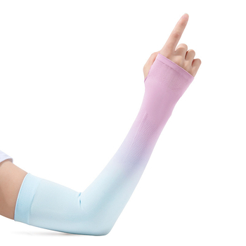 Градиентни Ice Silk ръкави за UV защита и репелент срещу комари – дамски ръкави за езда на открито, нейлон 81–95%