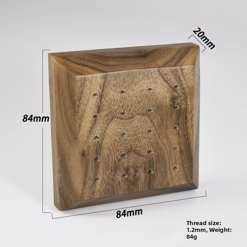 Puidust juveelide display statiiv, üks kiht, kõrgekvaliteediline stiil, puuritud konstruktsioon