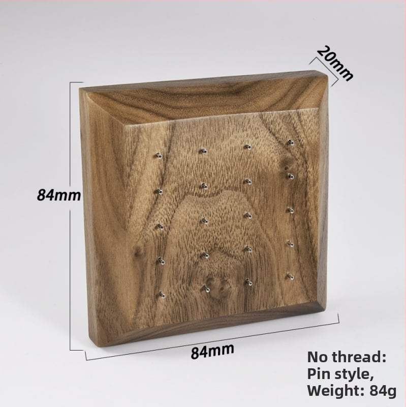 Puidust juveelide display statiiv, üks kiht, kõrgekvaliteediline stiil, puuritud konstruktsioon