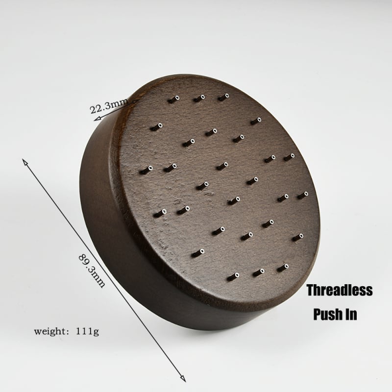 Puidust juveelide display statiiv, üks kiht, kõrgekvaliteediline stiil, puuritud konstruktsioon