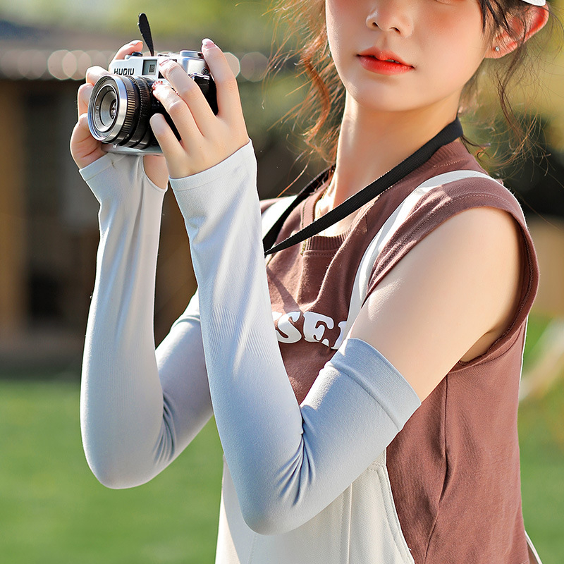 Ръкавчета за UV защита от ледена коприна за лято – за шофиране и каране, основна тъкан: найлон, ледена коприна 81-95%