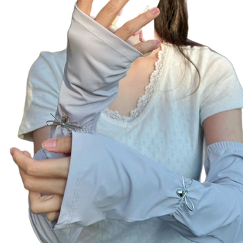 Ženske zaštitne rukave od najlona Ice Silk – produžene, lagane i elegantne, za vožnju biciklom i automobilom; glavni materijal: najlon (81–95%)